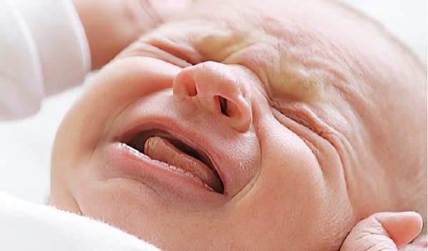 Baby crying with colic