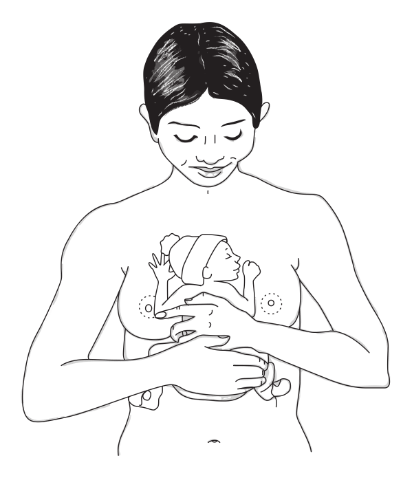 Skin-to-skin contact mother illustration